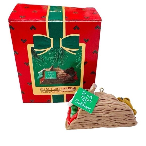 Hallmark Ornaments DO NOT DISTURB BEAR 1985 TREETOP DREAMS 1987 Vintage - Picture 1 of 9